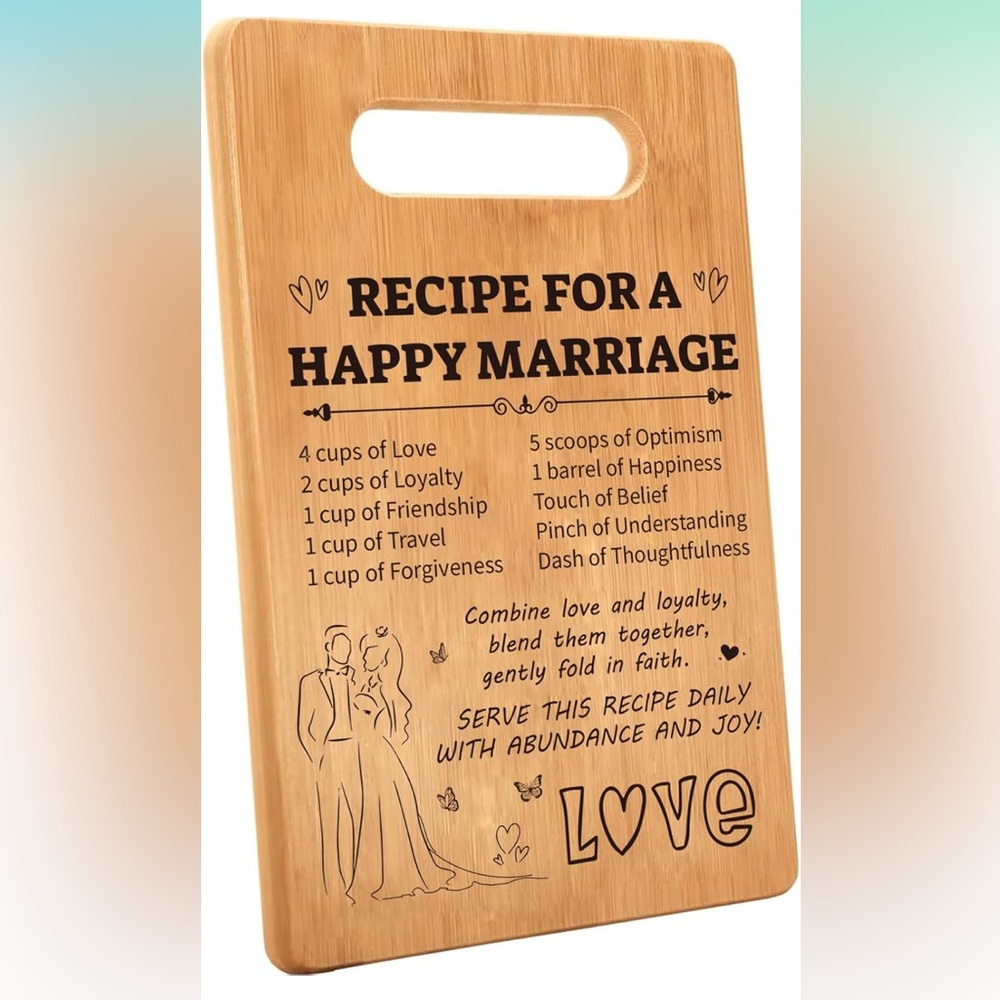 Cutting Board, Bamboo Cutting Board, Wedding Gifts Chopping Boards for Kitchen